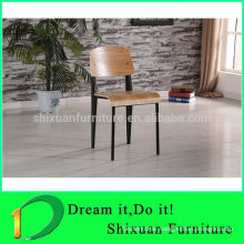 New style wood seat and metal frame student chair